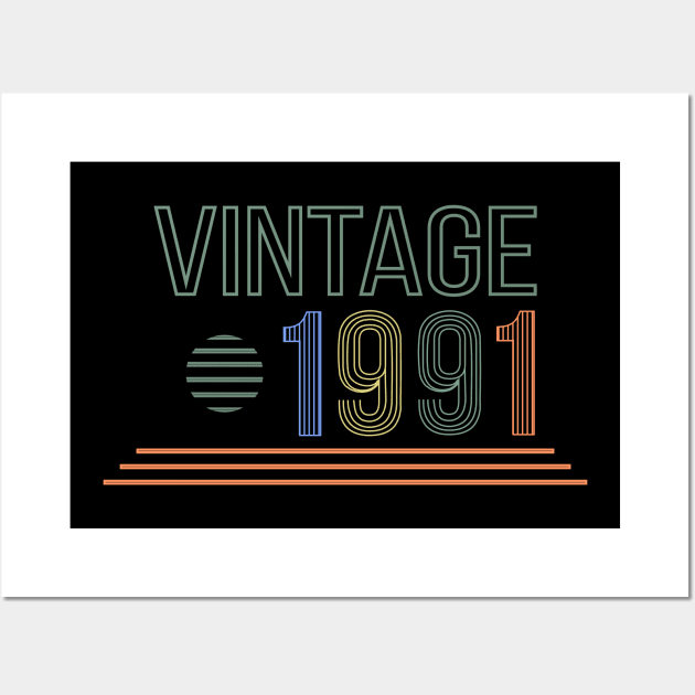 Vintage 1991 Wall Art by AnjPrint